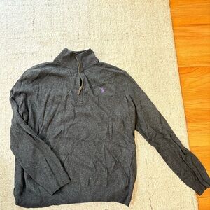 Ralph Lauren Charcoal Zip Up Sweater